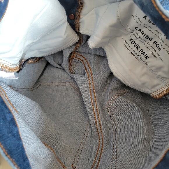 Madewell Cali Demi Boot Jeans Cropped Bronson Destructed Chewed Hem Women 24 - Picture 10 of 12